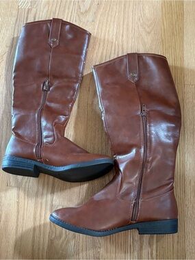 Rampage Women's Brown Mid-Calf Zip Riding Boots Sz 6 NEW